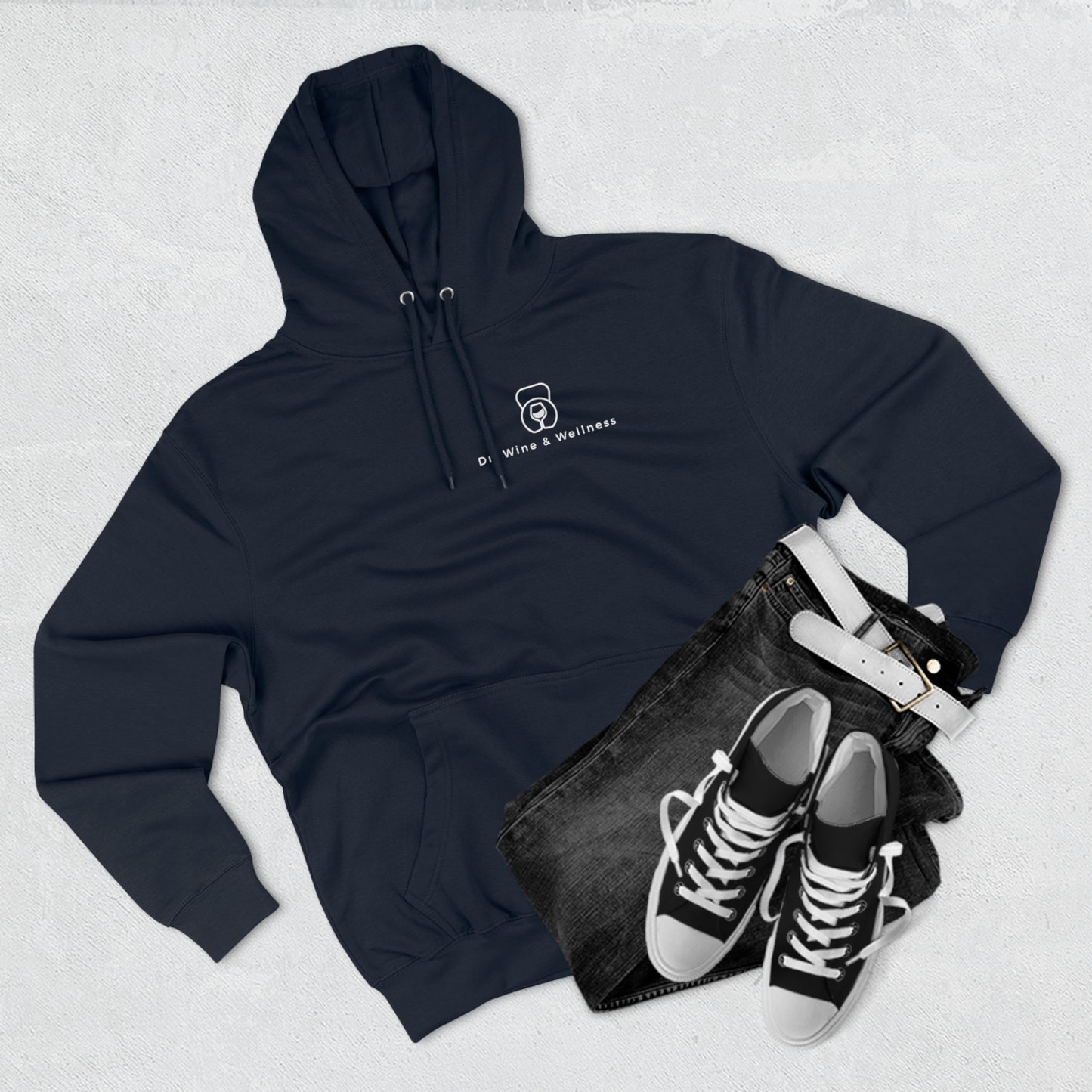 Wine Goes In, Wisdom Comes Out, Unisex Premium Pullover Hoodie