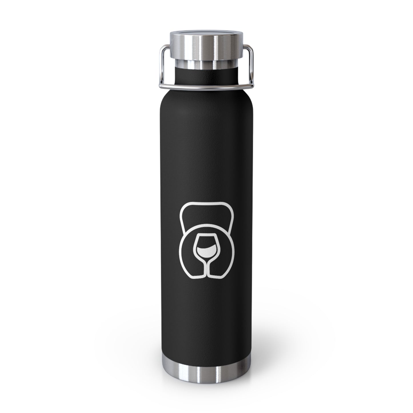 Dr. Wine and Wellness Logo, Copper Vacuum Insulated Bottle, 22oz