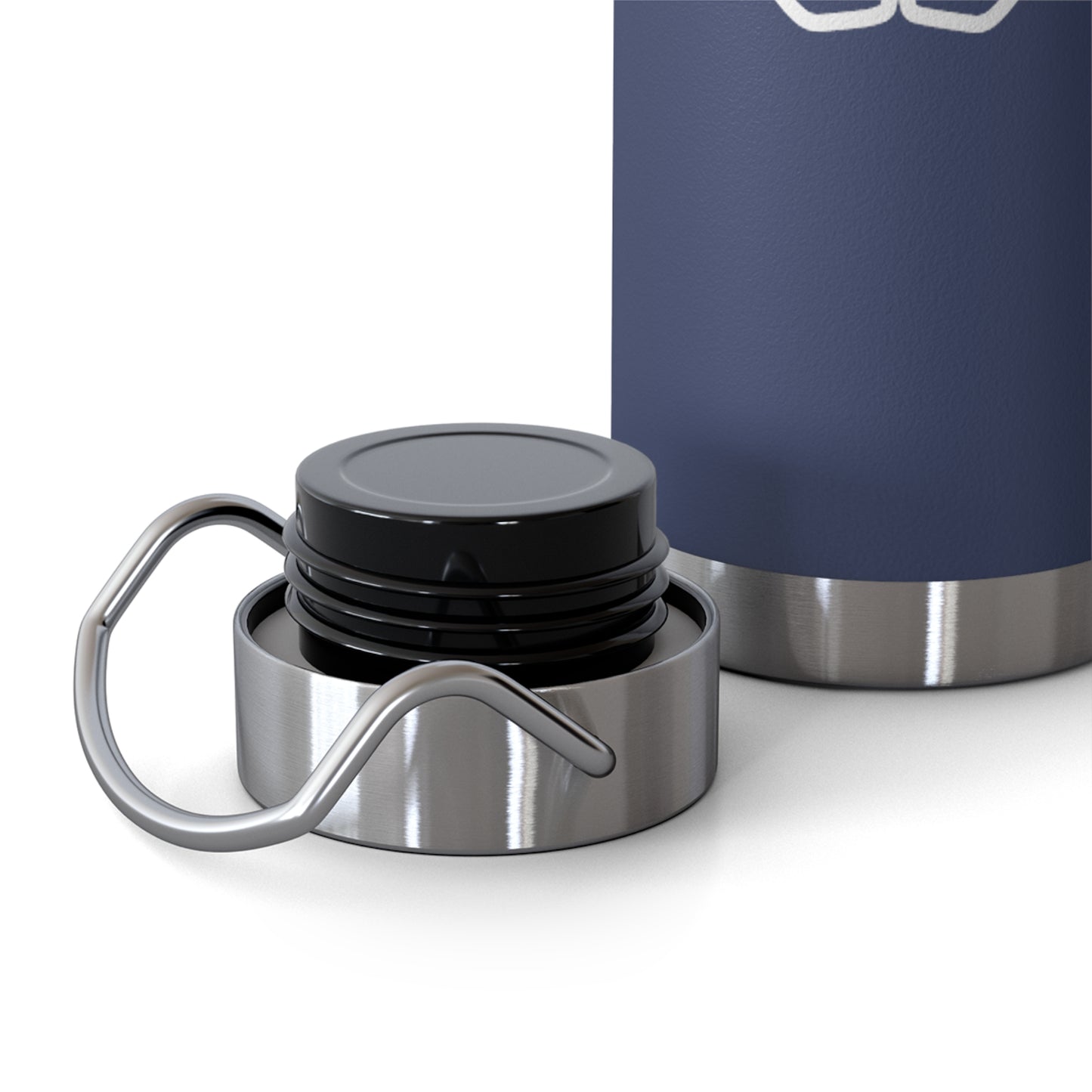 Dr. Wine and Wellness Logo, Copper Vacuum Insulated Bottle, 22oz
