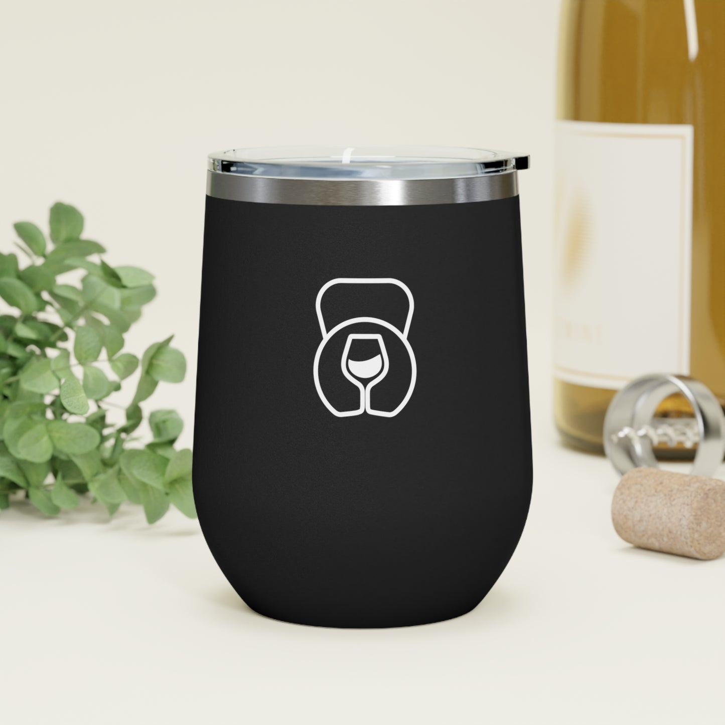 Dr. Wine and Wellness Logo, Insulated Wine Tumbler, 12 oz