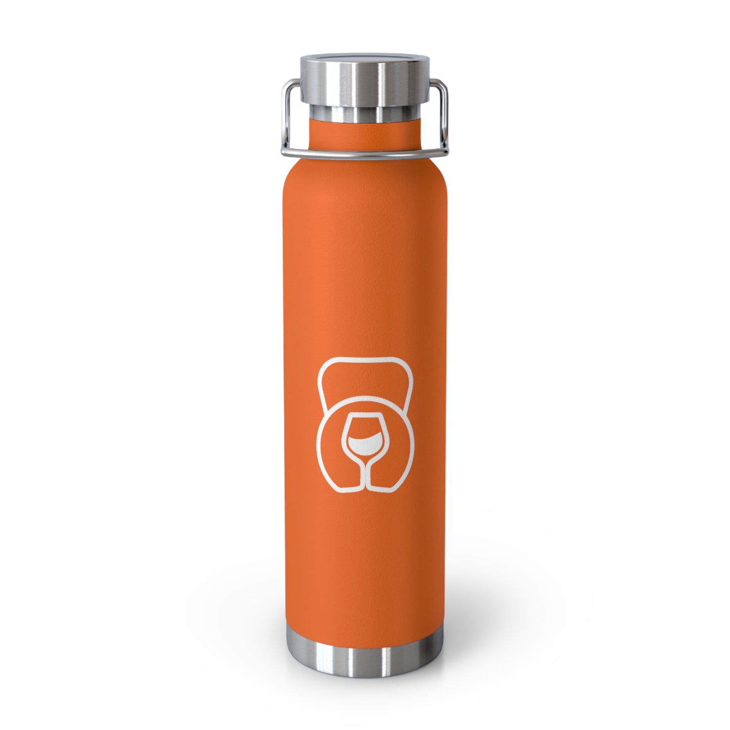 Dr. Wine and Wellness Logo, Copper Vacuum Insulated Bottle, 22oz