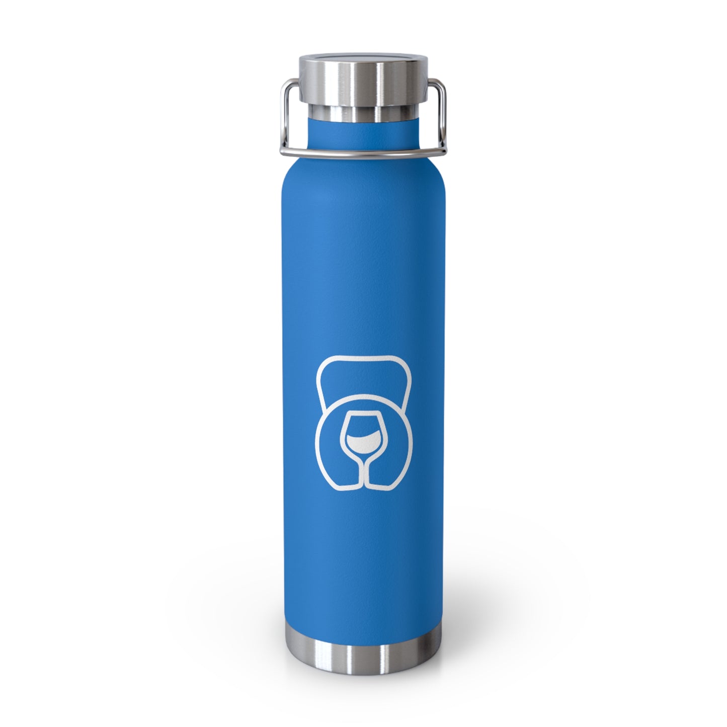 Dr. Wine and Wellness Logo, Copper Vacuum Insulated Bottle, 22oz