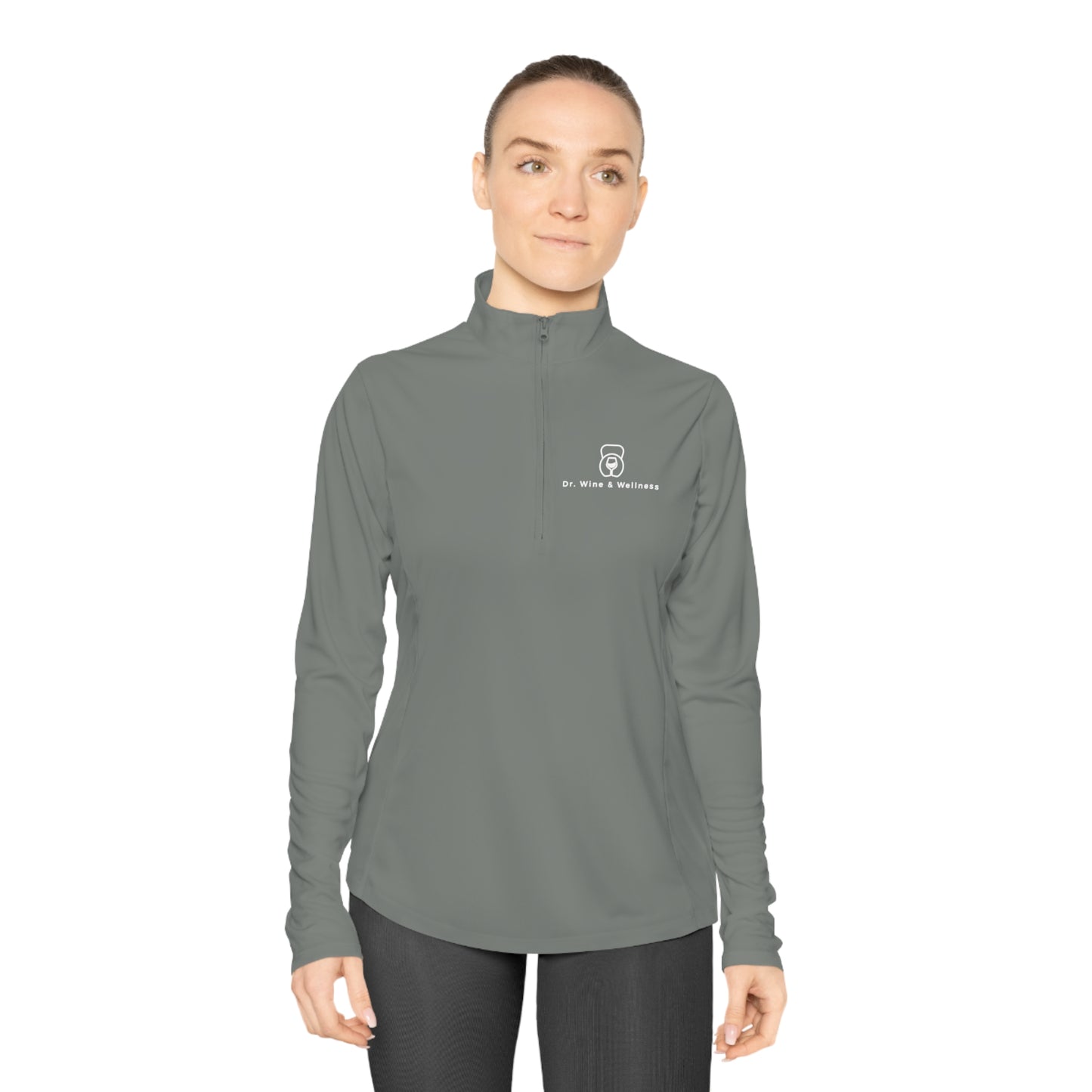 Wine Goes In, Wisdom Comes Out Ladies Quarter-Zip Pullover