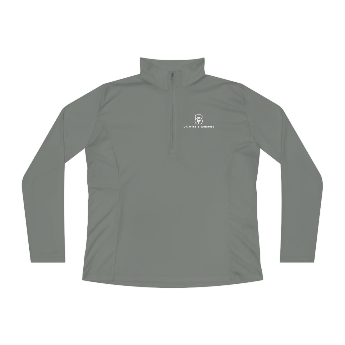Wine Goes In, Wisdom Comes Out Ladies Quarter-Zip Pullover