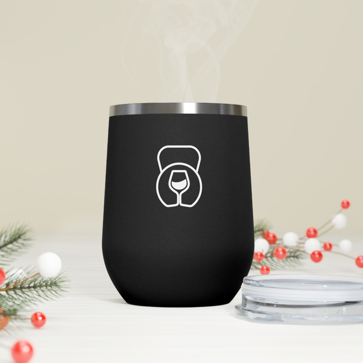 Dr. Wine and Wellness Logo, Insulated Wine Tumbler, 12 oz