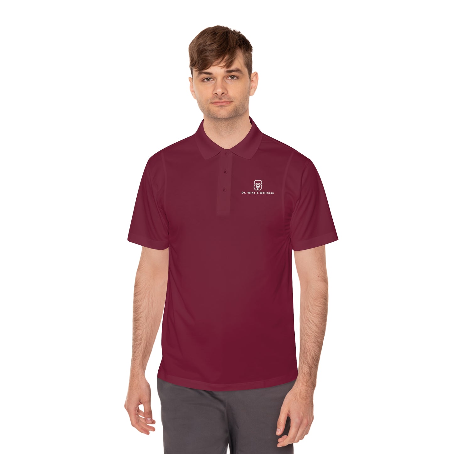 Dr. Wine and Wellness Men's Sport Polo Shirt