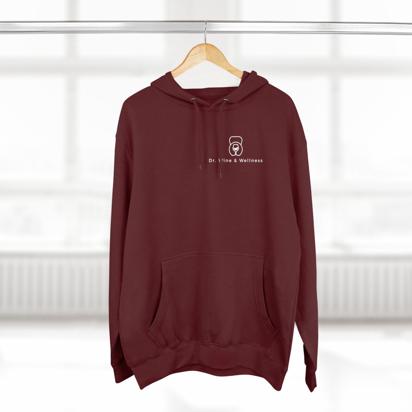 Wine Goes In, Wisdom Comes Out, Unisex Premium Pullover Hoodie