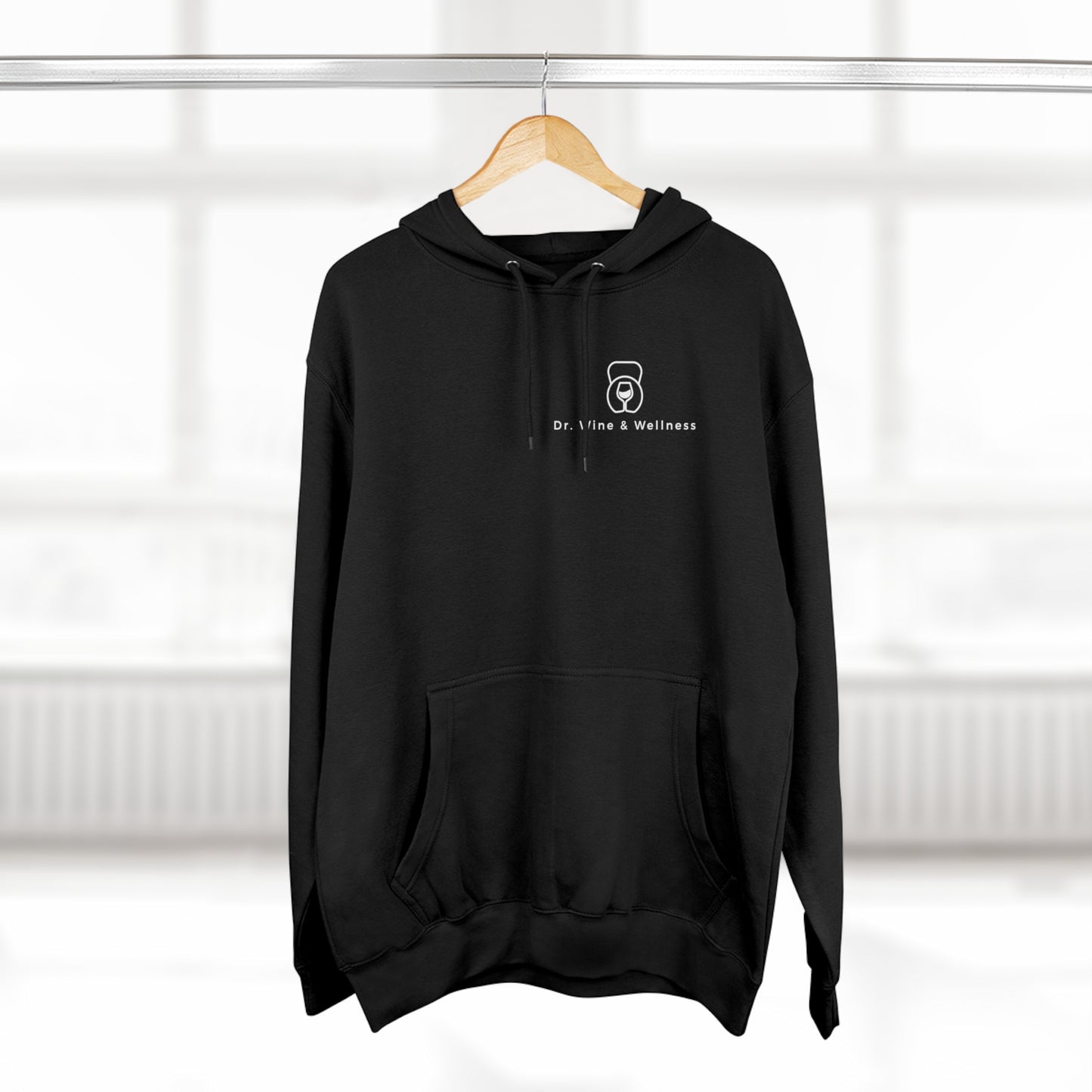 Wine Goes In, Wisdom Comes Out, Unisex Premium Pullover Hoodie