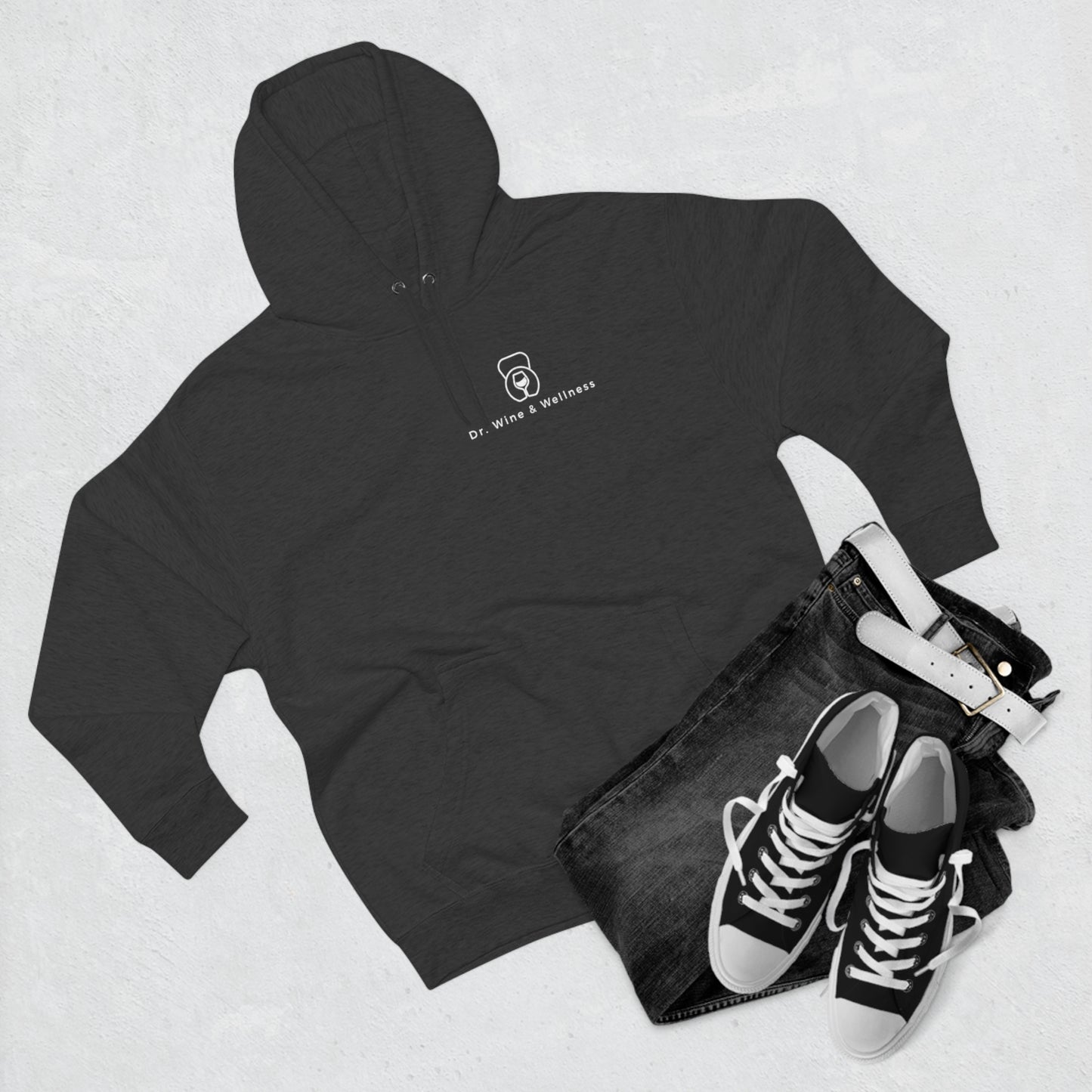 Wine Goes In, Wisdom Comes Out, Unisex Premium Pullover Hoodie