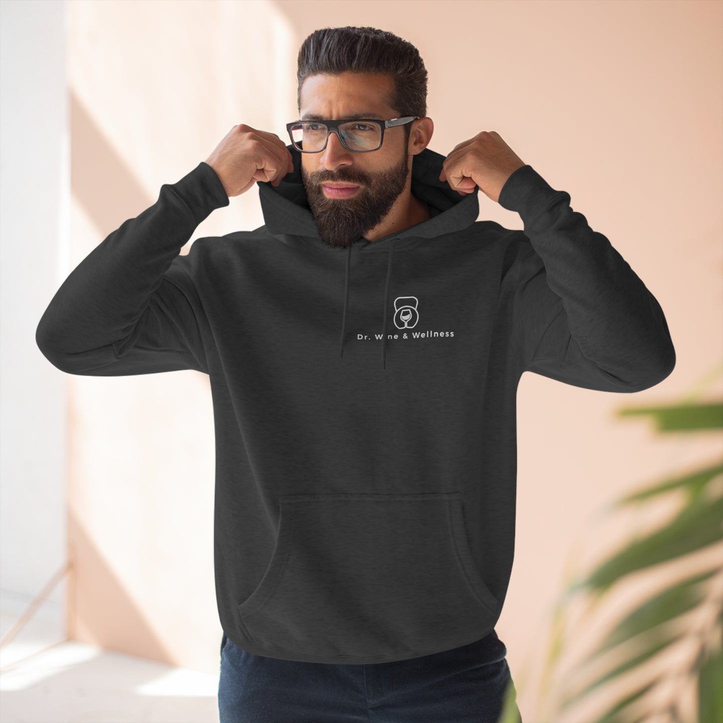 Wine Goes In, Wisdom Comes Out, Unisex Premium Pullover Hoodie