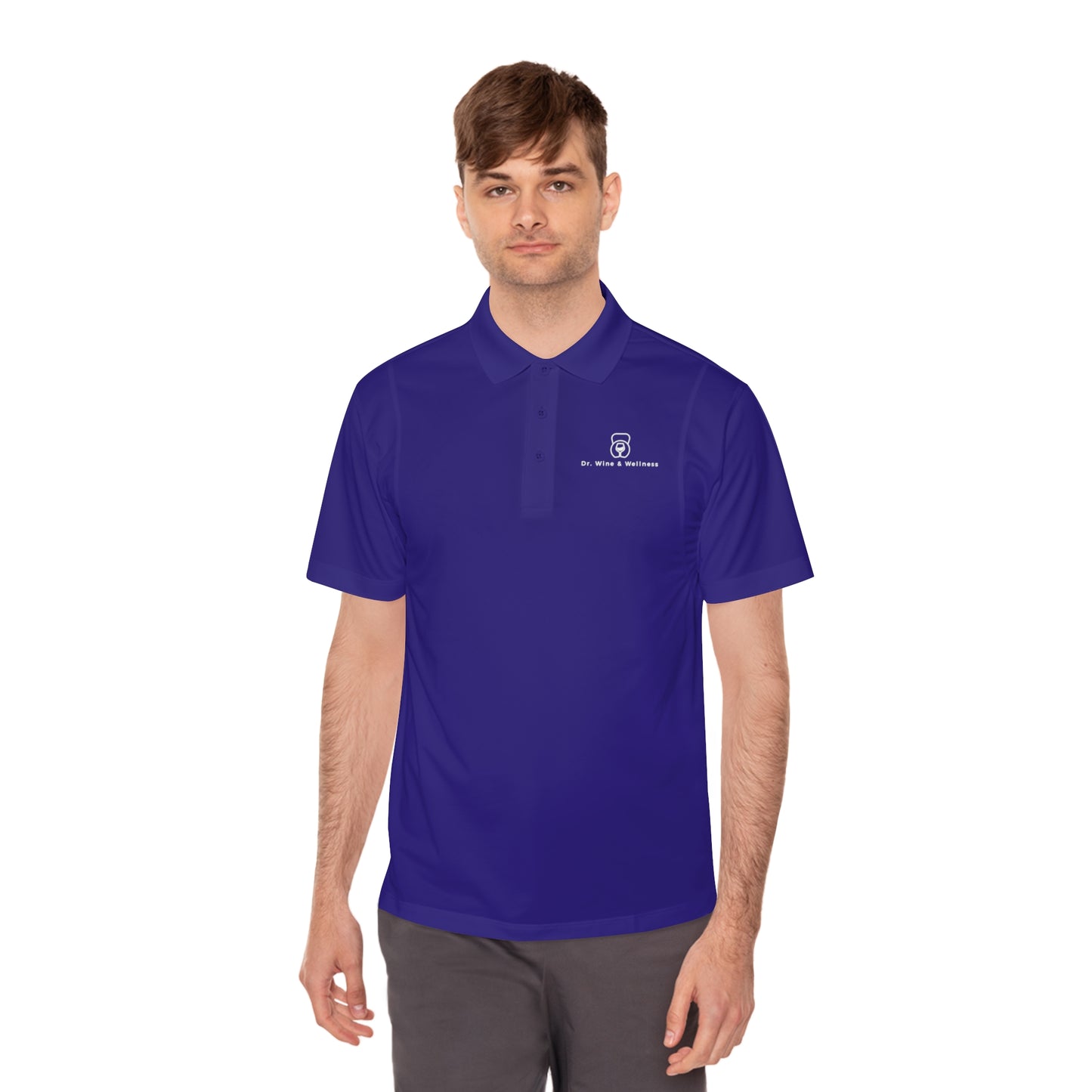 Dr. Wine and Wellness Men's Sport Polo Shirt