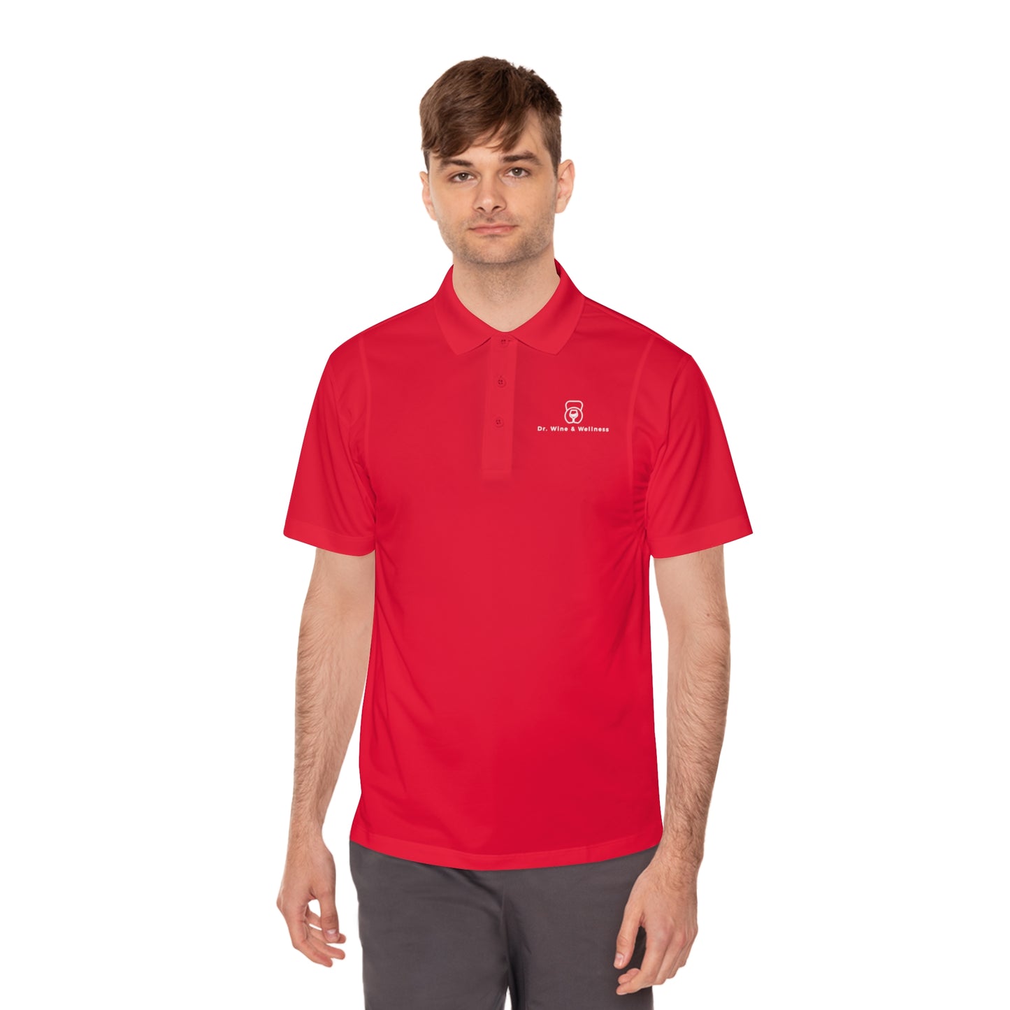 Dr. Wine and Wellness Men's Sport Polo Shirt