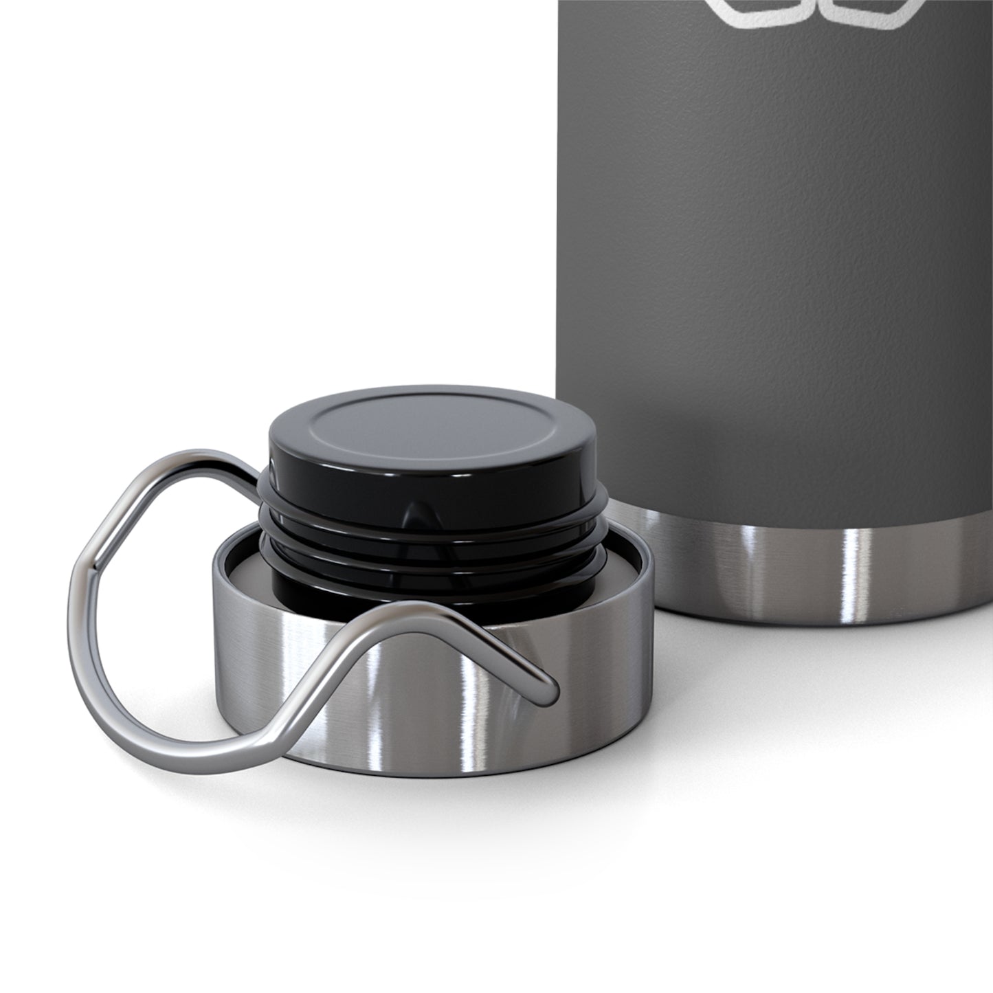 Dr. Wine and Wellness Logo, Copper Vacuum Insulated Bottle, 22oz
