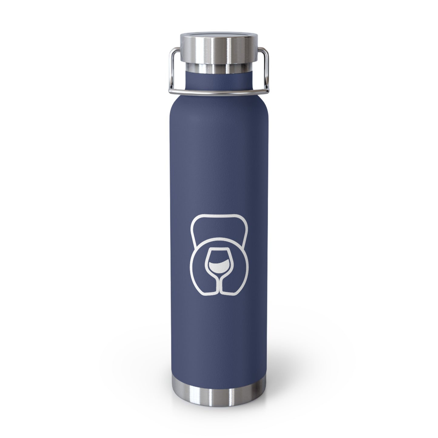 Dr. Wine and Wellness Logo, Copper Vacuum Insulated Bottle, 22oz