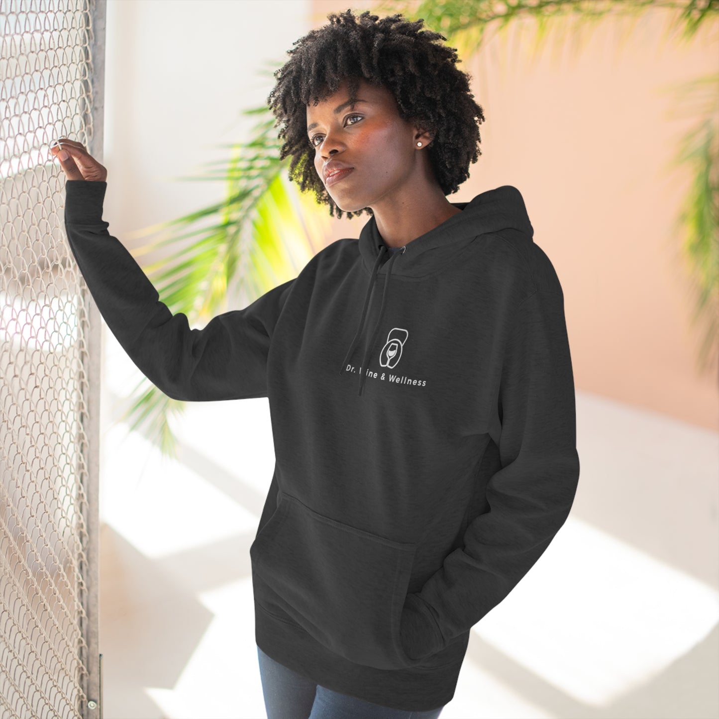 Wine Goes In, Wisdom Comes Out, Unisex Premium Pullover Hoodie