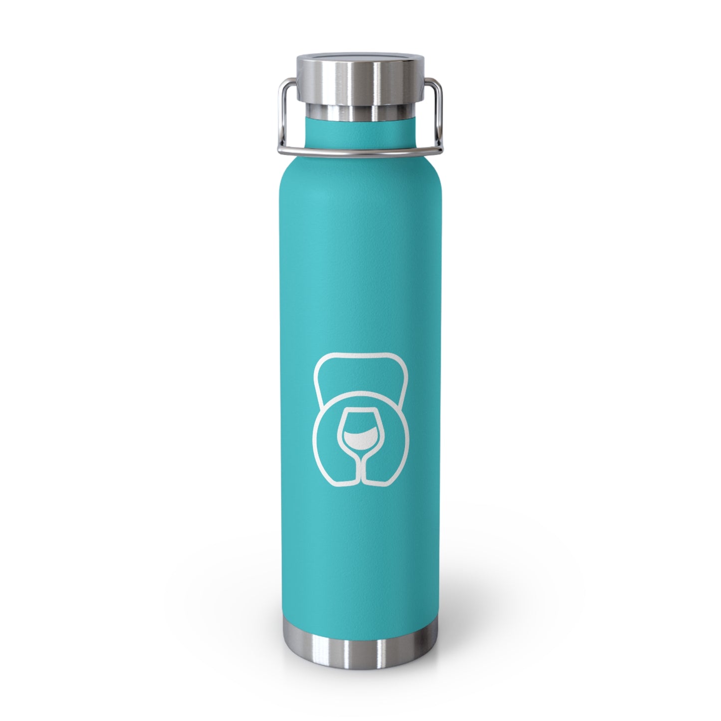 Dr. Wine and Wellness Logo, Copper Vacuum Insulated Bottle, 22oz