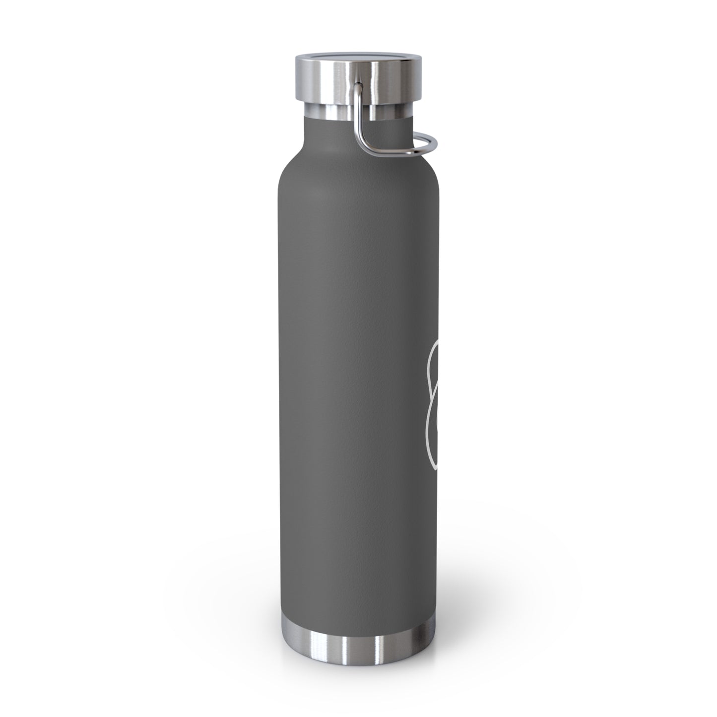 Dr. Wine and Wellness Logo, Copper Vacuum Insulated Bottle, 22oz