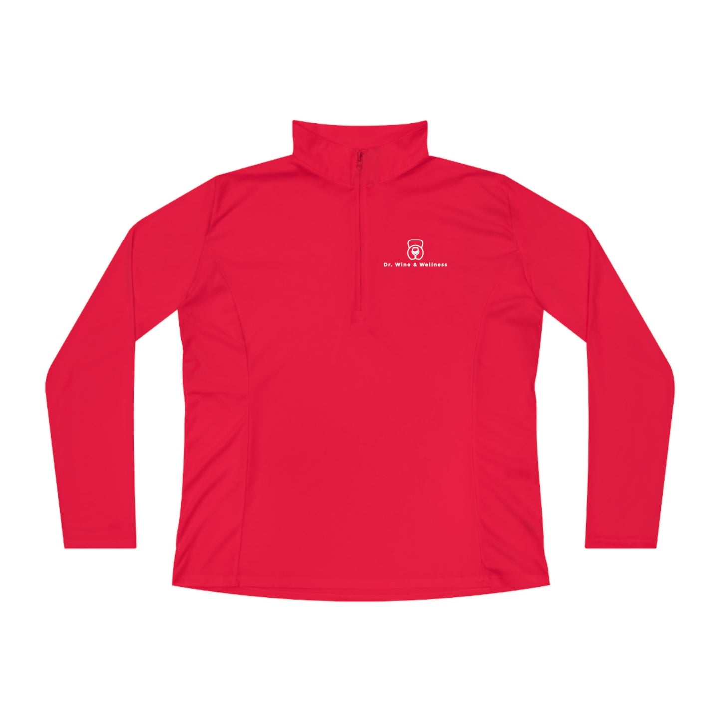 Wine Goes In, Wisdom Comes Out Ladies Quarter-Zip Pullover