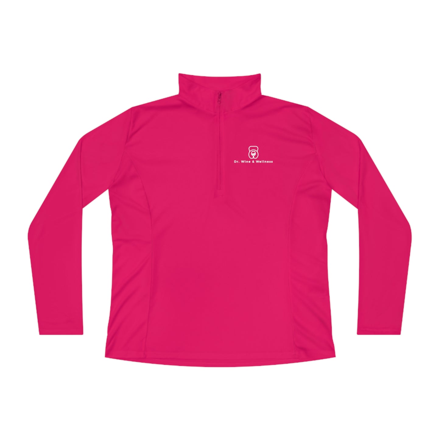 Wine Goes In, Wisdom Comes Out Ladies Quarter-Zip Pullover