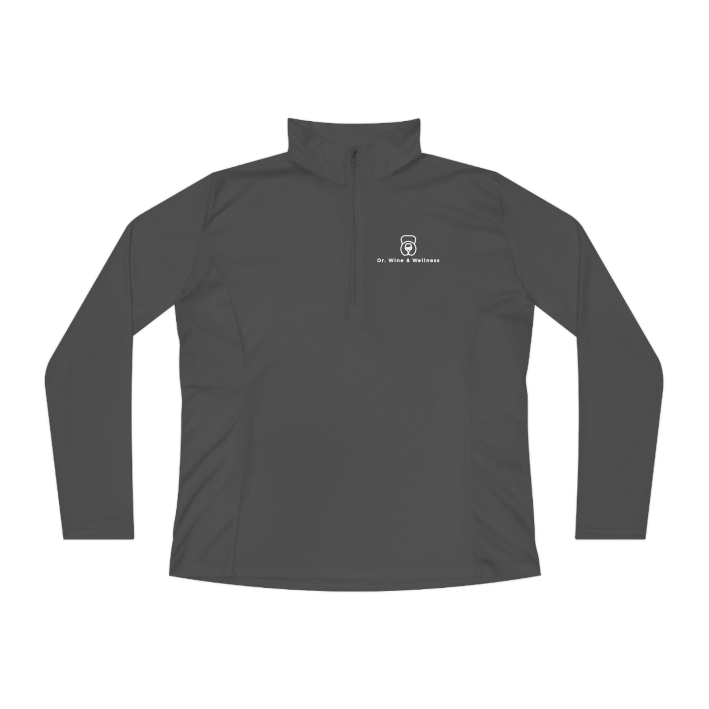 Wine Goes In, Wisdom Comes Out Ladies Quarter-Zip Pullover