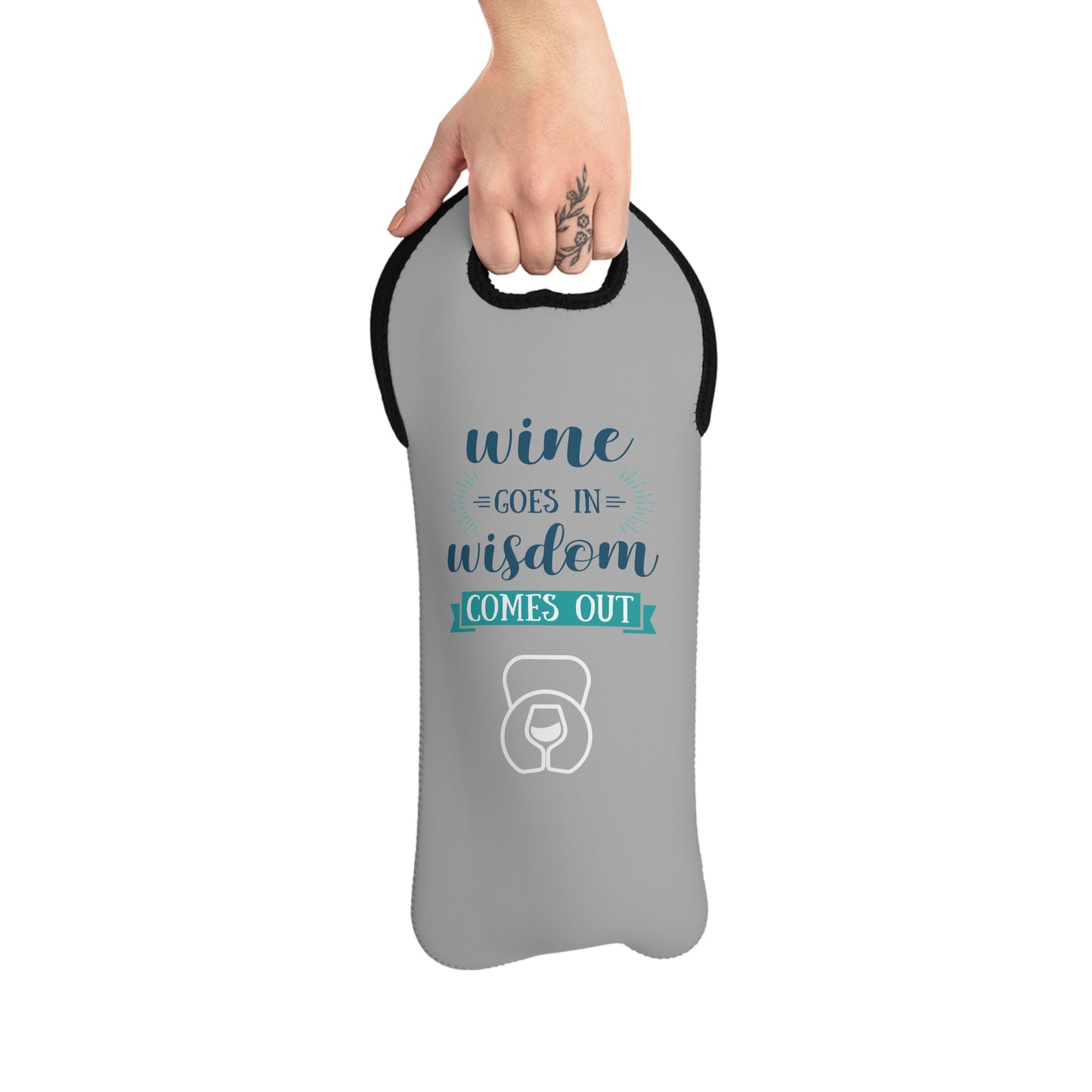 Wine Wisdom Wine Tote Bag